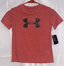 Under Armour HearGear Boys' Girls Short-Sleeve Red T-Shirt, Size 4  NWT