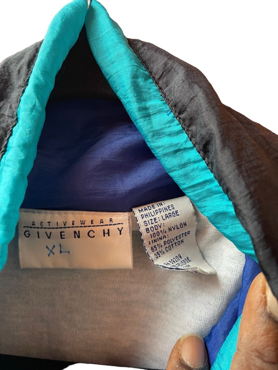 GIVENCHY ロゴジャージ 上 Vintage 90s Givenchy Activewear Logo Color Block Windbreaker