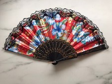 Outdoor Folding summer party bridal baby shower Hand Fan Wedding Floral Multicol