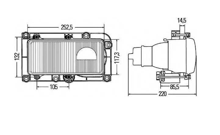 SET HELLA Hauptscheinwerfer universal H1 T4W 24V ECE LKW Bagger  