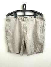 Saks fifth Avenue men’s 100% linen  shorts oatmeal size 38