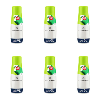 6 x SodaStream 7 Up Zero 440ML = 9L Getränkesirup