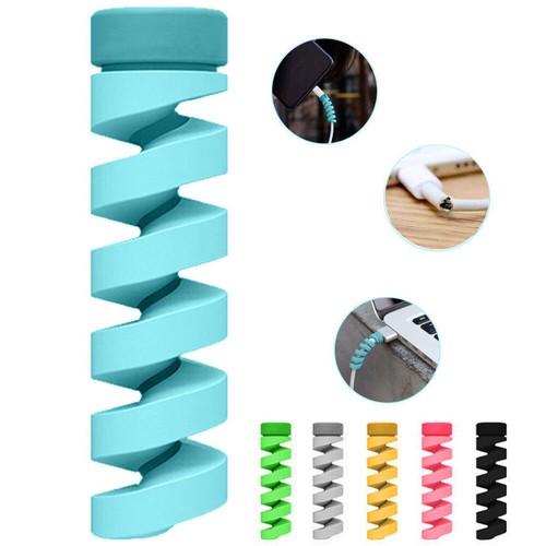 9X Universal Smartphones Mackbook Spiral USB Cable Wire Charger Protector Saver°