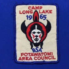 Boy Scout 1965 Camp Long Lake Potawatomi Area Council WI Patch 247B3