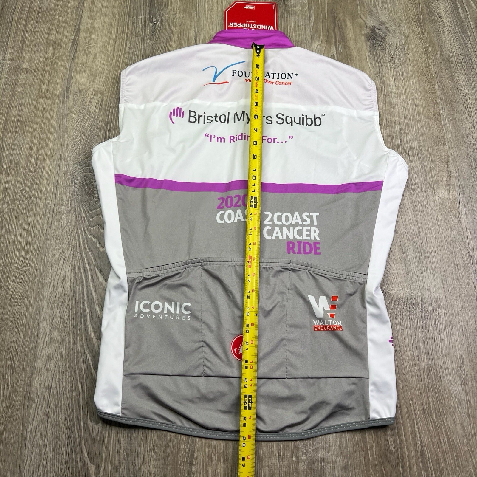 Castelli Wind Stopper Goretex Infinium Cycling Vest Size XL Coast To Coast NEW