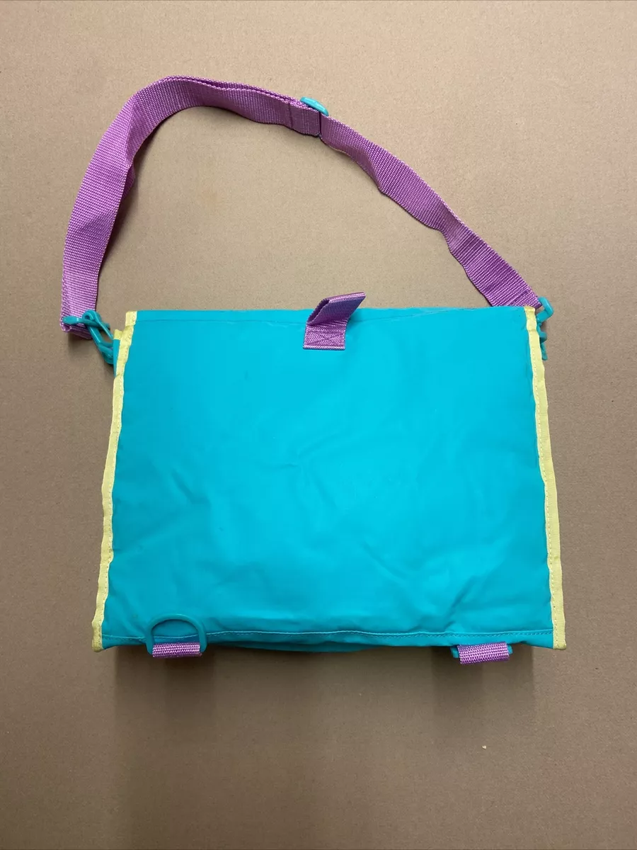 80's 90's Vintage Leather Neon Bucket Bag