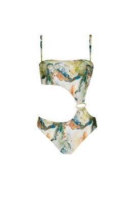 LISCA 043501 INDONESIA Badeanzug / Monokini 36-42, B-D olive green OZ