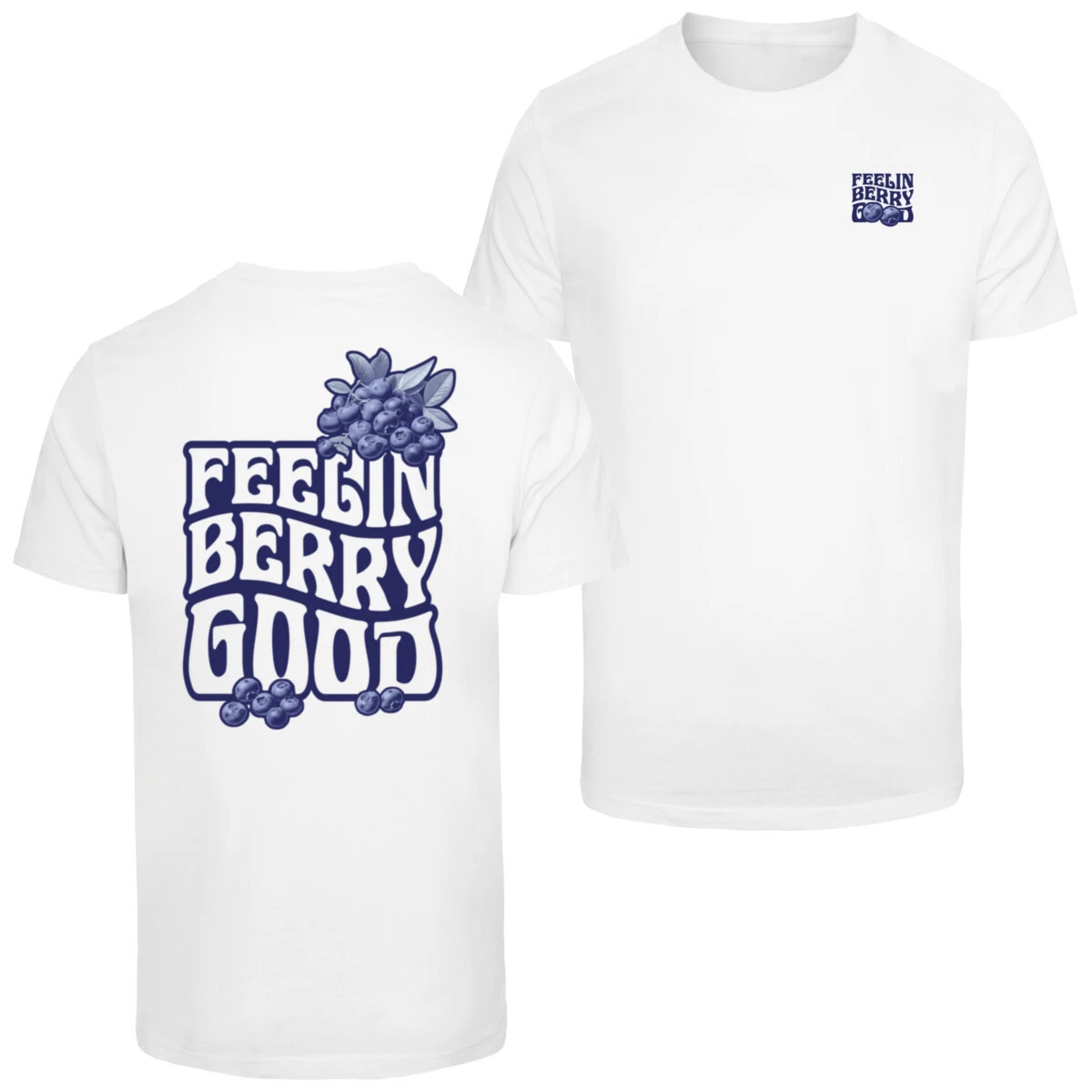 Mister Tee Berry Good Men's T-Shirt Blueberries Cotton Jersey