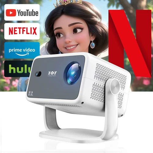 Real 4K Projektor 25000LMS 1080P Beamer WiFi LCD Heimkino HDMI Bluetooth NETFLIX