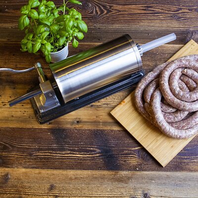 Wurstfüller 5 kg + 4 Füllrohre - Wurstmaschine aus Edestahl   Wurstfüllmaschine