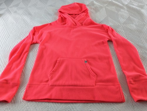 Justice Fleece Hooded Sweatshirt Sweater size 12 Bright Pink Girls - Picture 6 of 10