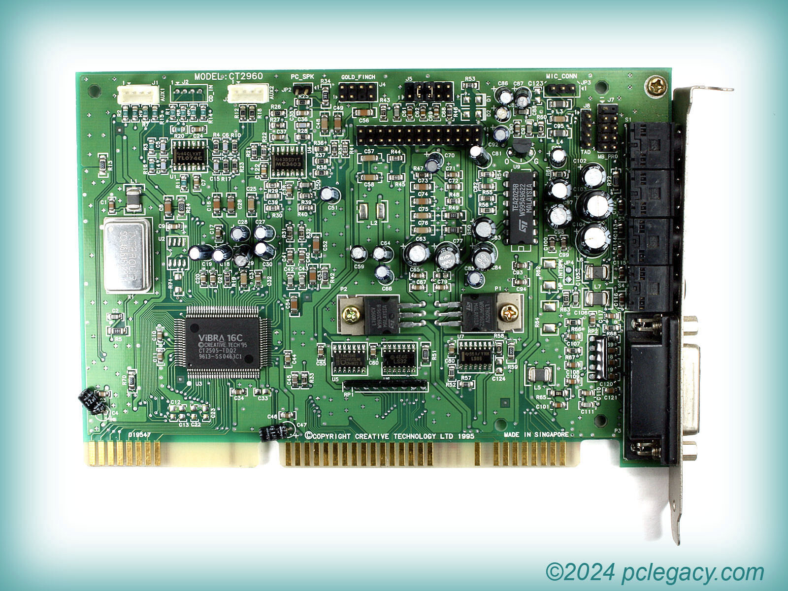 Vintage ISA 16-bit Sound Card Creative Labs CT2960 Sound Blaster Vibra Prelude