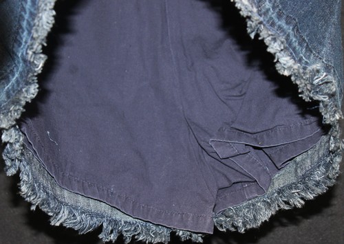 NEW 2007 Gymboree Tea Garden Denim Skorts Skirt Sequin Flowers Embroidered Fray - Picture 7 of 8