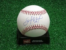 Edinson Volquez Texas Rangers Signed OMLB Baseball LOM COA (BSB605)