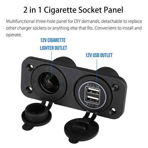 12V Car Charger Socket Dual USB Port LED Display Cigarette Ligher Outlet Adapter - Picture 17 of 27