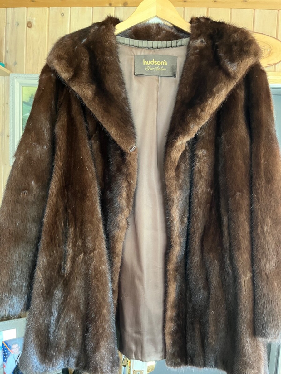 Vintage Hudsons Brown Mink Fur Jacket Size Medium? | eBay