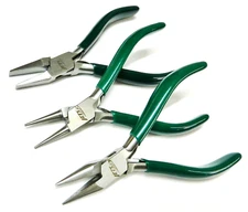 Jewelry Making Pliers Basic Set of 3 Jewelers Bead Wire Work Wrapping Hobby 5" L