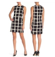 Eliza J sz 16 women black and off white shift dress New .