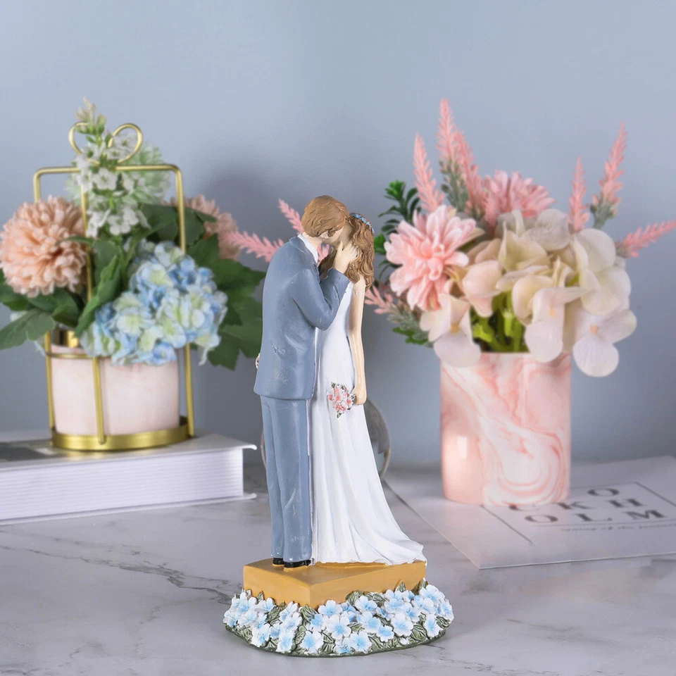 Brautpaar Figuren Tortenfigur Hochzeitspaar Tortenaufsatz Tischdeko 21cm - Bild 2 von 4