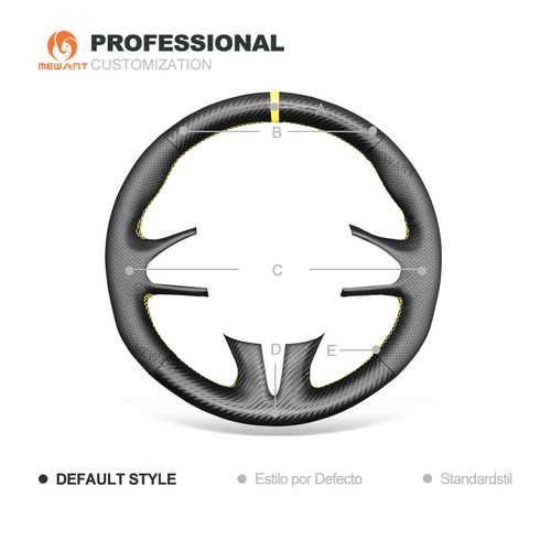 Cuero Auténtico Fibra de Carbono Cubierta del Volante para Infiniti Q50 2014 QX50 2015 - Imagen 10 de 12