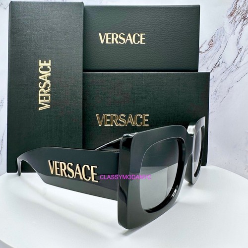 New VERSACE Sunglasses Black Gold Sabrina Carpenter Collaboration Square Italy - 第 16/20 張圖片