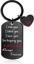 "Love You Always" Keychain Romantic Gift for Him  Her Valentine Anniversary