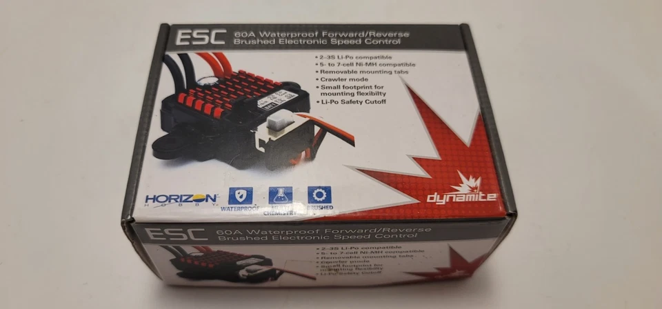 Dynamite Waterproof 60A FWD/REV Brushed ESC #DYNS2210 - Image 2 of 4
