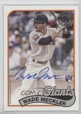 2024 Topps Series 2 1989 Topps Baseball Auto Wade Meckler #89BA-WME Auto 0m4f