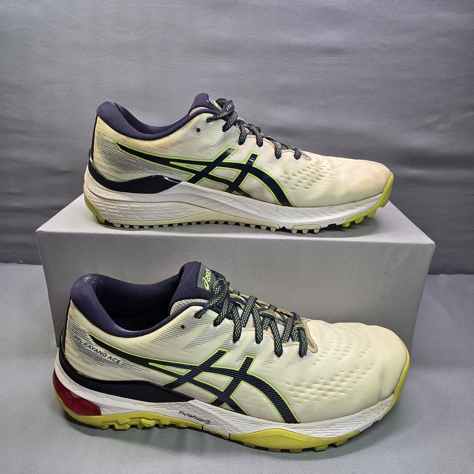 Asics Gel Kayano Ace 1111A209 White/Midnight Mens 10.5 Spikeless Golf Shoes