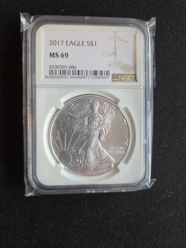2017 $1 1-oz American Silver Eagle NGC MS69 Brown Label