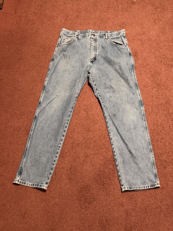 Wrangler Jeans Mens 38x32 Blue George Strait Bootcut Cowboy Cut 13MGSHD