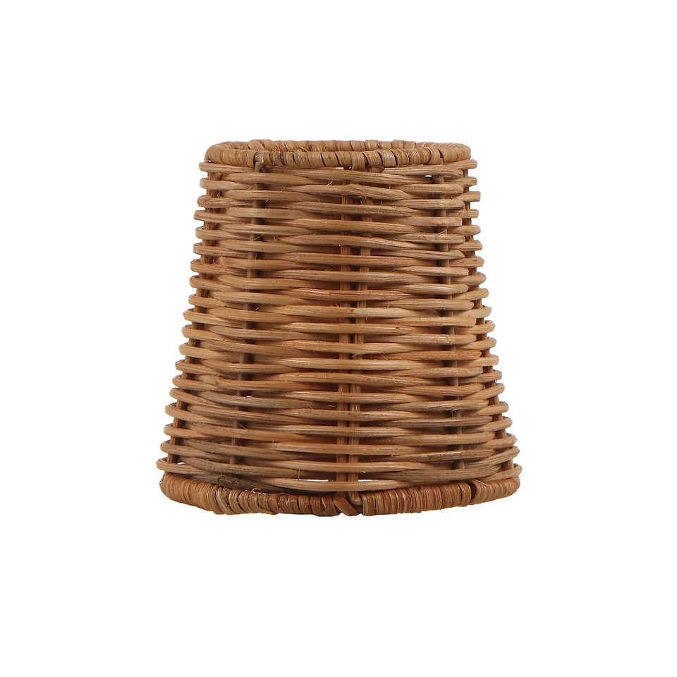 51007 Empire Clip-On Chandelier Lamp Shade, Natural Rattan, 3" Top x 4" Botto... - Image 4 of 4