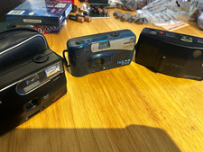 Bundle Compact 35mm Cameras, Olympus AF-1 Twin, Hot Shot, Halina Vision snapz