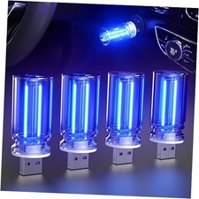 PSEQT USB Car Retro Interior Lights, Touch Dimming Mini Neon Atmosphere Blue