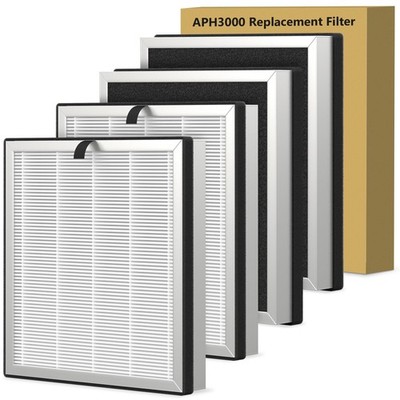 4 Packs APH3000 Filter with KNKA APH3000 Air Purifier for Home Large Room Bed...