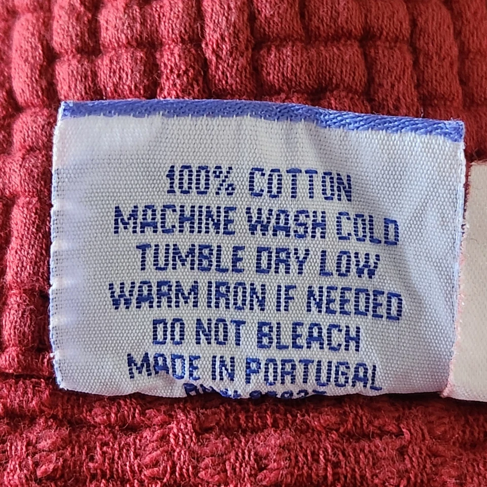 Colcha PINE CONO HILL Queen roja cesta tejido fundas B Smith retazos ropa de cama hogar Foto 4 de 4