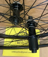 Shimano Center Lock hubs w/Devox 700c rims, New Felt take-off wheelset