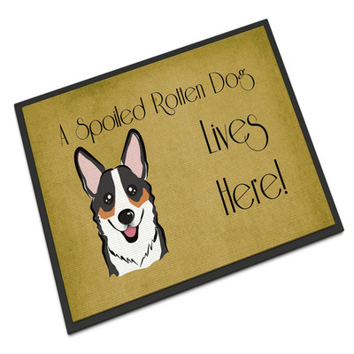 Caroline'S Treasures Carolines Treasures Bb1503Jmat Tricolor Corgi Spoiled Dog