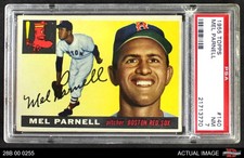 1955 Topps #140 Mel Parnell Red Sox PSA 7 - NM