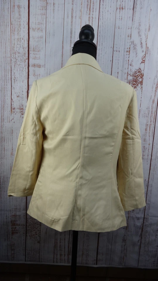 Chaqueta Blazer Papaya Mujer’s Mediana Beige Forrada Bolsillos Delanteros Un Botón Carrera Foto 2 de 4