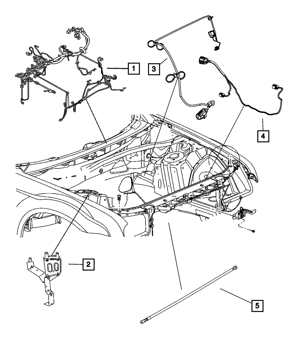 Genuine Mopar Headlamp To Dash Wiring 68065202AC