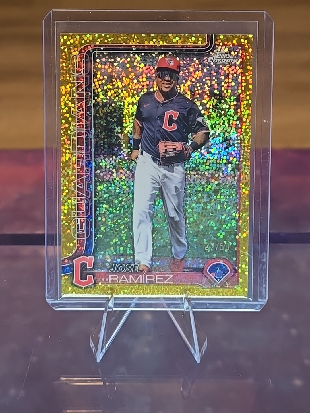 2025 Topps Chrome - Image Variation Jose Ramirez #12 Gold Speckle Refractor /50