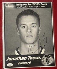 Jonathan Toews Cards, Rookie Cards Checklist, Autographed Memorabilia Guide 44
