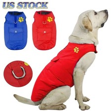Pet Vest Jacket Warm Puppy Dog Waterproof Clothes Small/Large Padded Coat Winter