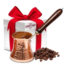 12oz Cezve Turkish Coffee Pot - Copper Turkish Ibrik Greek Coffee Maker Coffe...