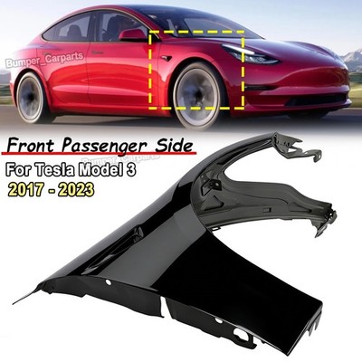 New Front Fender Passenger Side For 2017-2023 Tesla Model 3 Paint Code PBSB