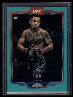 2025 Topps Chrome UFC #136 Joshua Van Aqua Refractor #/199