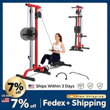 Space-Saving 2-in-1 Rowing Cable Machine, LAT...