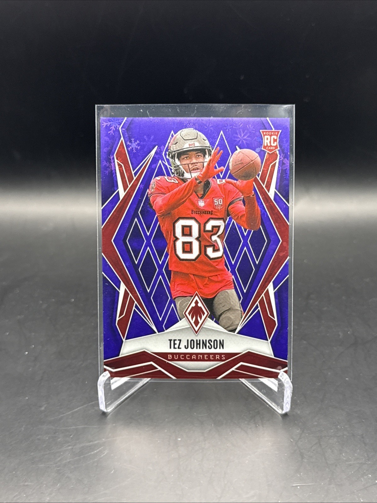 2025 Panini Phoenix Football - Tez Johnson #166 Purple Hyper /249 TB Buccaneers