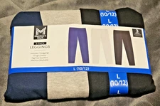 Members Mark 3 Pack Of Leggings Multicolored Girls Size Large (10/12)